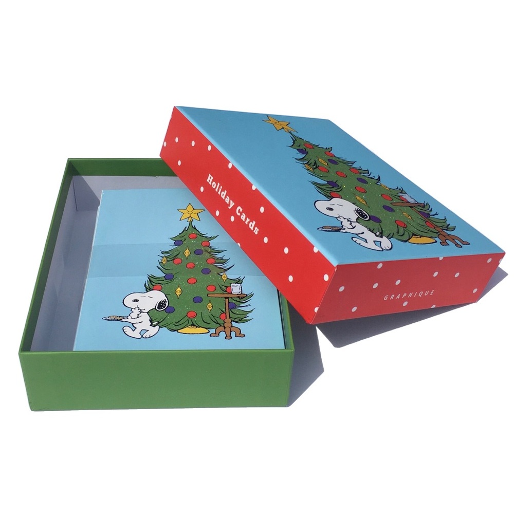 Peanuts Cookie Eating Snoopy Embellished Holiday Cards Box Set, 20 ct (BM4002)